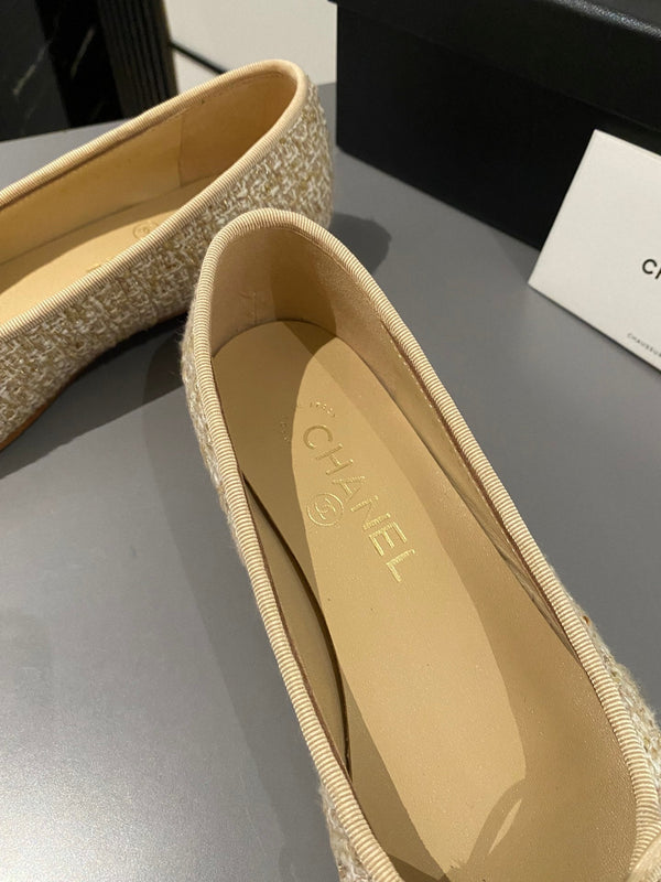 ballerina beige tweed vernice vitello