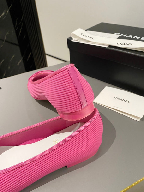 ballerina in tessuto ricamato rosa scuro