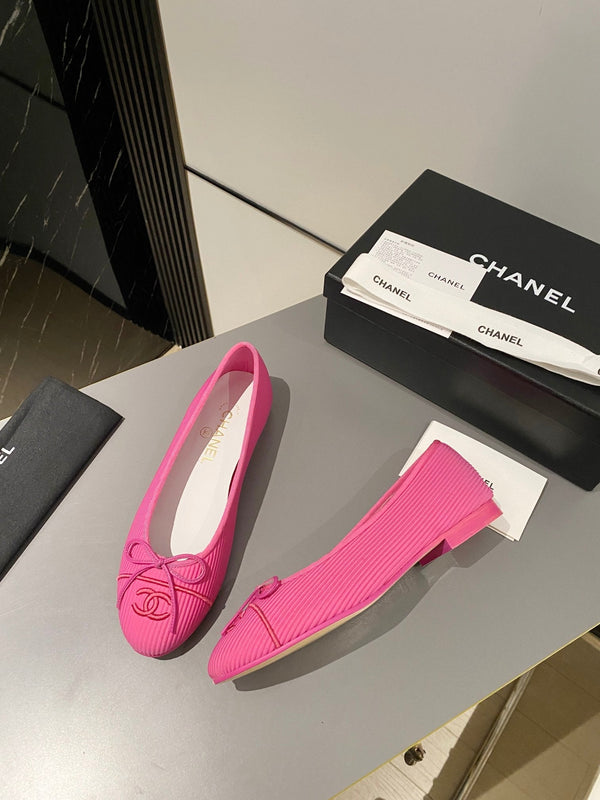 ballerina in tessuto ricamato rosa scuro