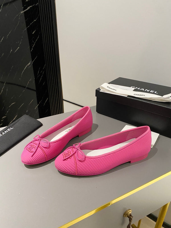 ballerina in tessuto ricamato rosa scuro