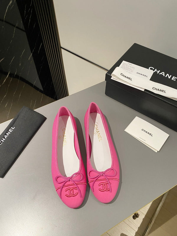 ballerina in tessuto ricamato rosa scuro