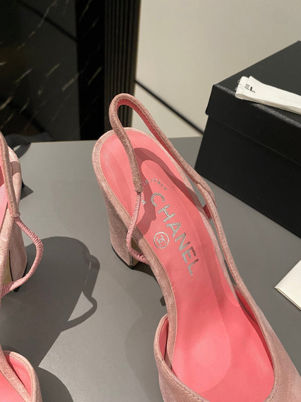 CC Slingback 95mm Rosa Arancione Suede