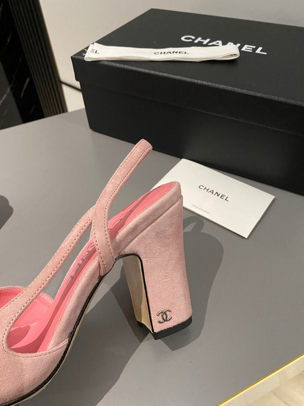 CC Slingback 95mm Rosa Arancione Suede