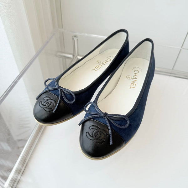 CC Ballet Flat Navy Blue Suede 238766