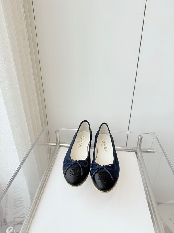 CC Ballet Flat Navy Blue Suede 238766