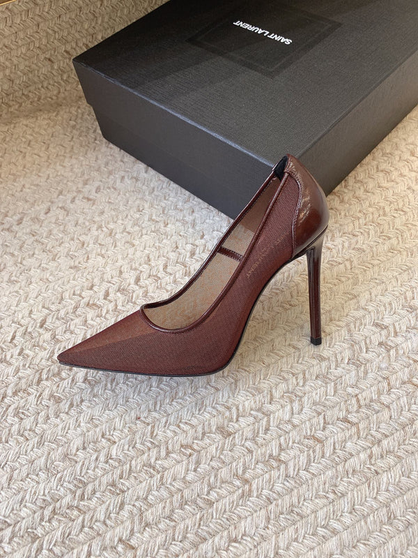 NORMA PUMPS IN CHESTNUT MESH