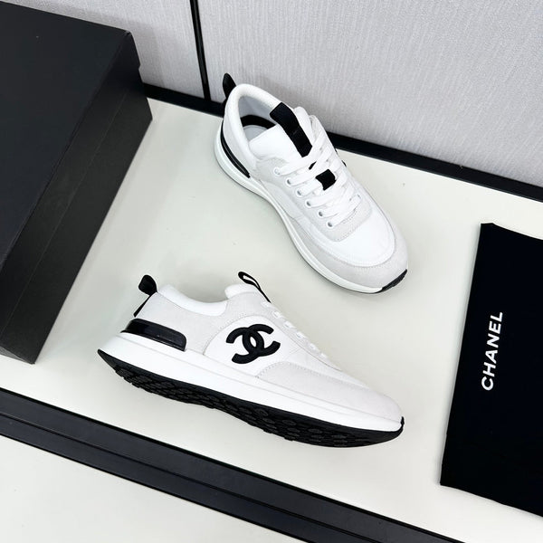 CC Sneaker Black White Cowhide Suede 789077