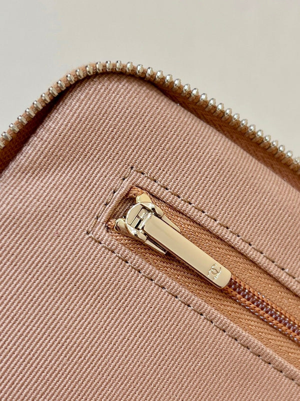 CC 24K Handle Camera Bag 23cm Brown Lambskin Light GHW