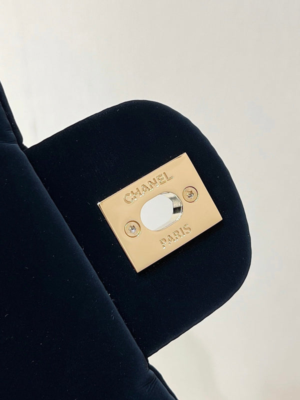 CC 24N Coconeige Ski Bag 32cm Black Nylon Fabric Light GHW