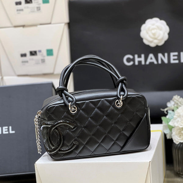 CC Cambon Mini 21cm Black Lamskin