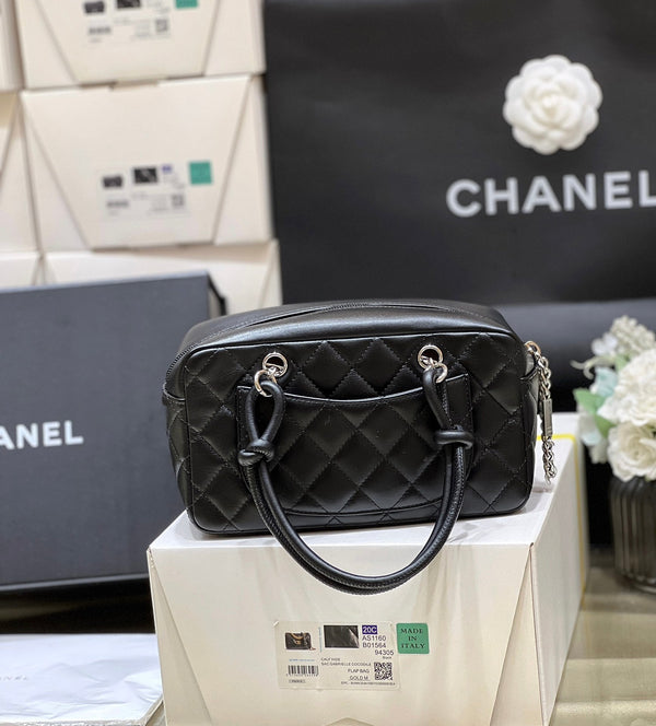 CC Cambon Mini 21cm Black Lamskin