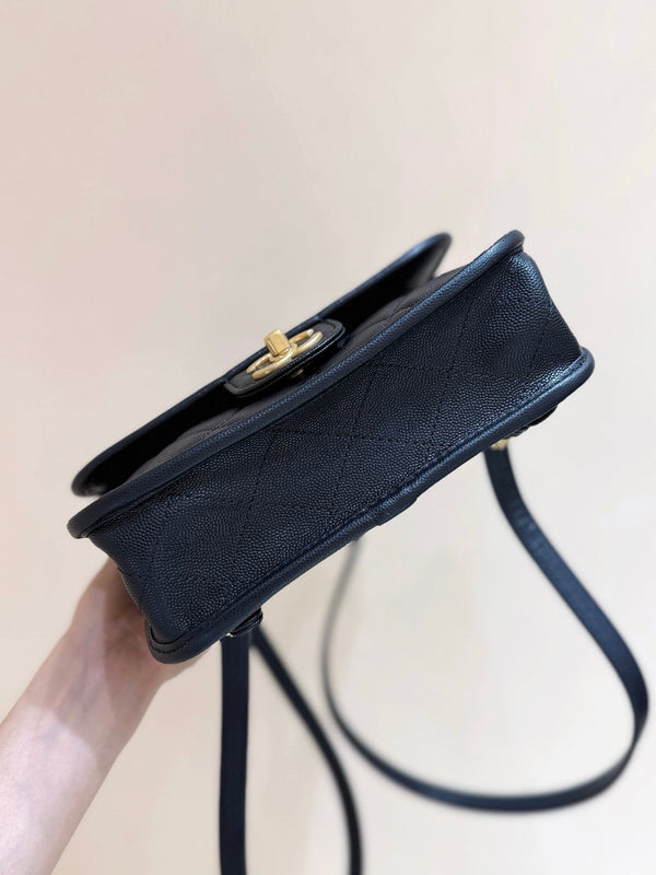 CC 25s Backpack 22 black calfskin