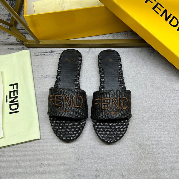 Ciabatte FF Signature 10 in fibra di cotone nero