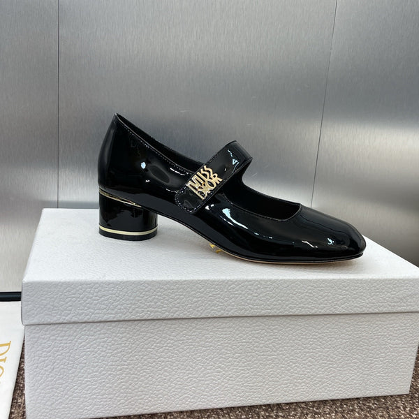 CD Miss Dior Pump 35mm Glossy Black Lambskin