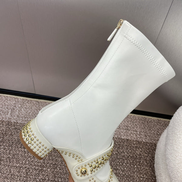 CD Ankle knight boots white gold patent leather 433113