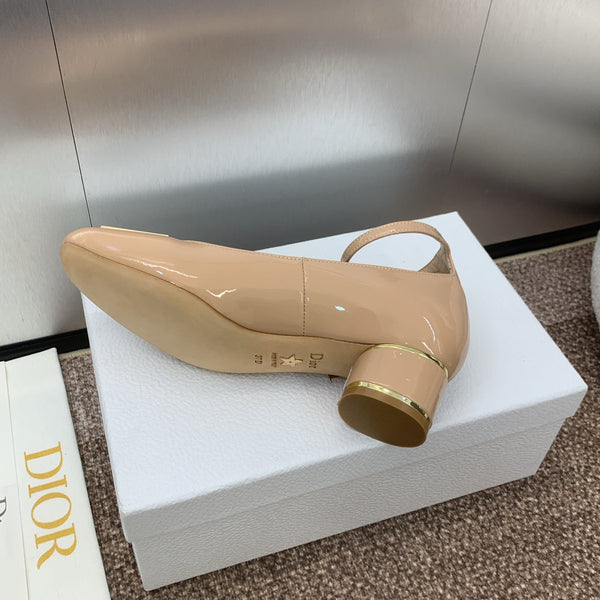 CD Miss Dior Pump 35mm Glossy Beige Cowhide