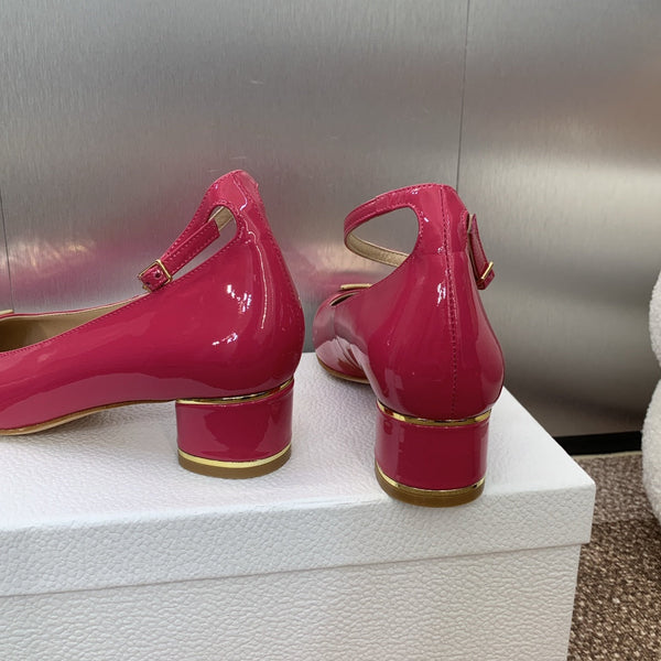 CD Miss Dior Pump 35mm Glossy Pink Cowhide