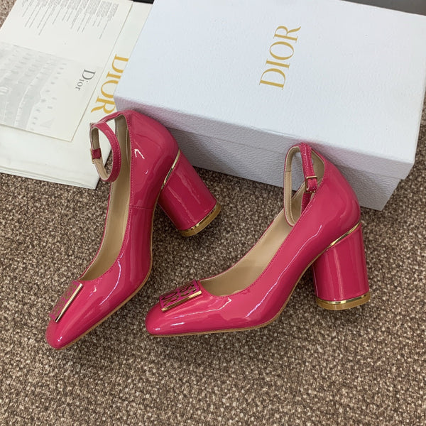 CD Miss Dior Pump 85mm Glossy Pink Cowhide