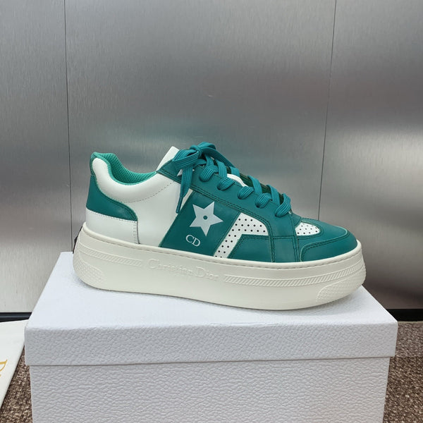 CD Star Platform Sneaker 35mm Emerald Green Calfskin
