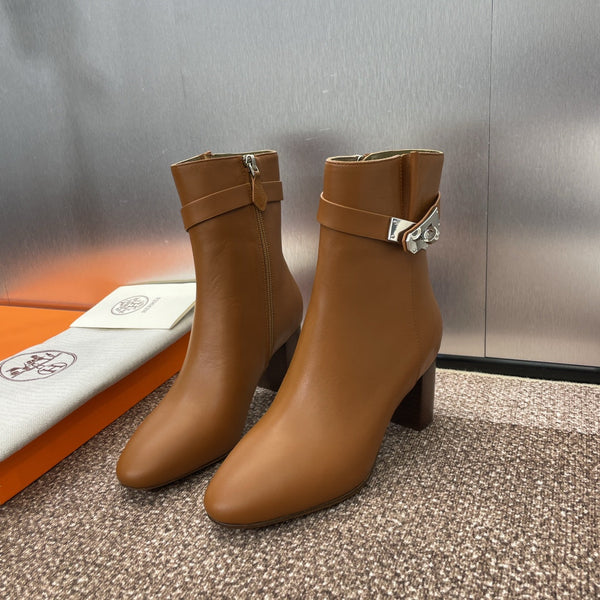 HM Saint Germain Ankle Boot 65mm In Gingerbread Calfskin  975167