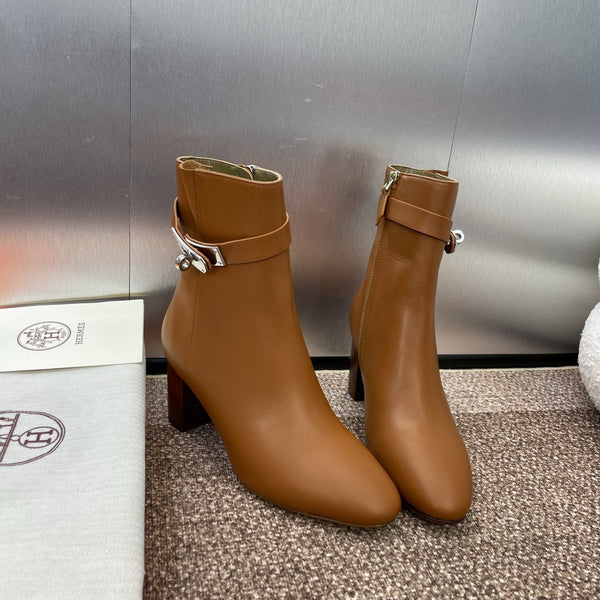 HM Saint Germain Ankle Boot 65mm In Gingerbread Calfskin  975167