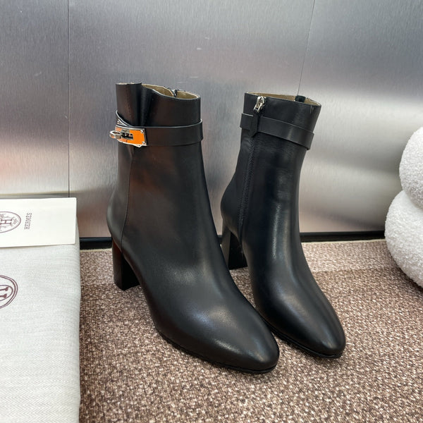 Stivaletto HM Saint Germain 65mm in pelle di vitello nera 975168