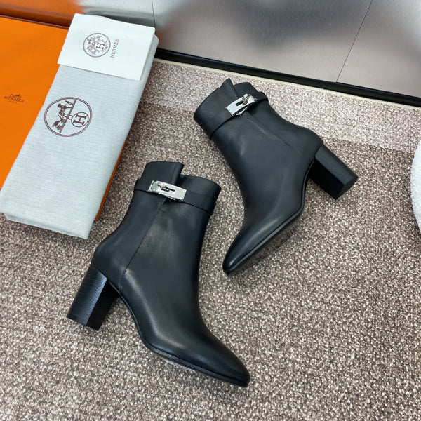 Stivaletto HM Saint Germain 65mm in pelle di vitello nera 975168