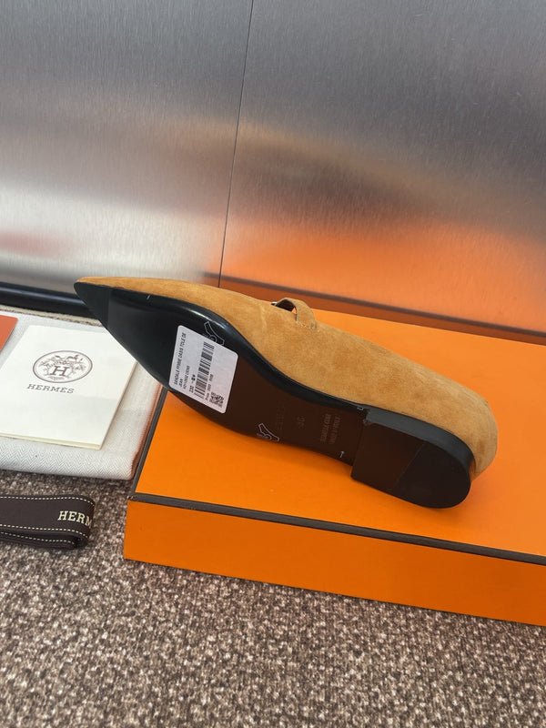 HM 25C Kelly Ballet Flat Brown Suede 208271