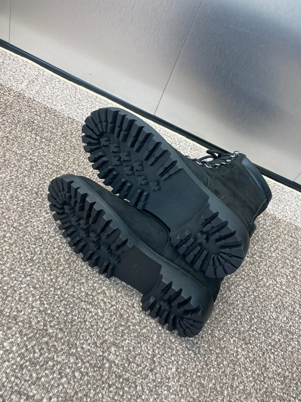 CELINE Ankle Boots Black Suede 433389