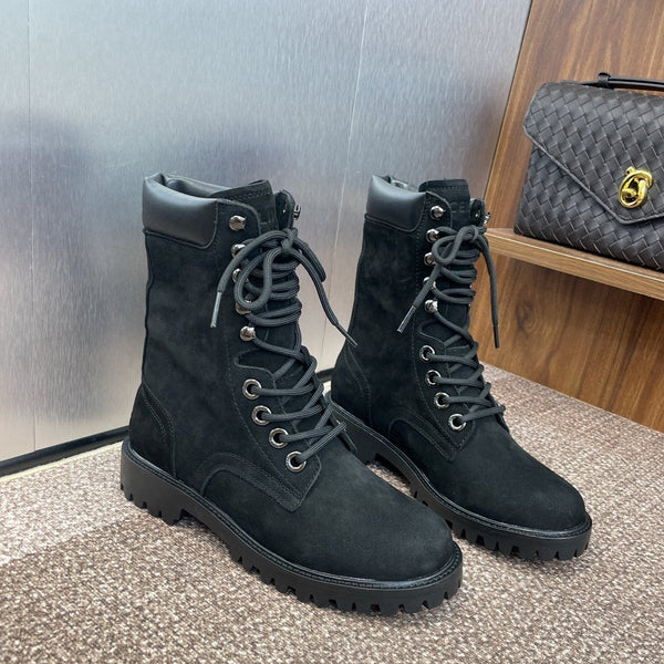 CELINE Ankle Boots Black Suede 433389