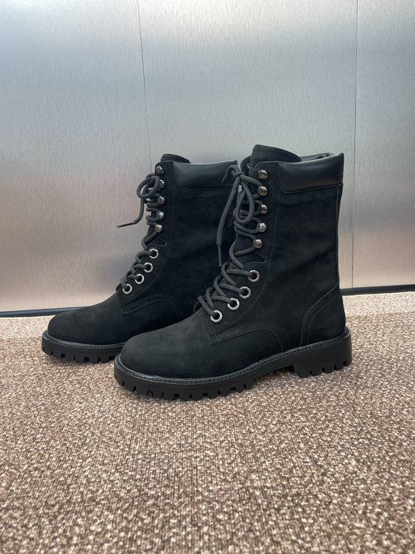 CELINE Ankle Boots Black Suede 433389