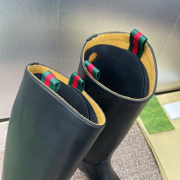 GG Women's Boot With Slim Horsebit 2.5cm Black Leather 508911