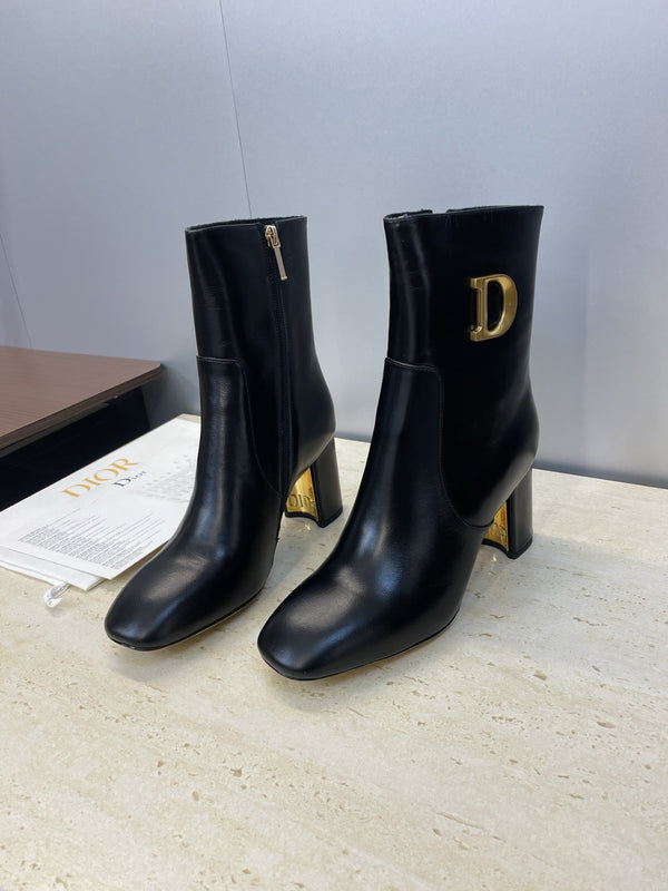 Dior 2025 Boot Black Gold Cowhide 508545