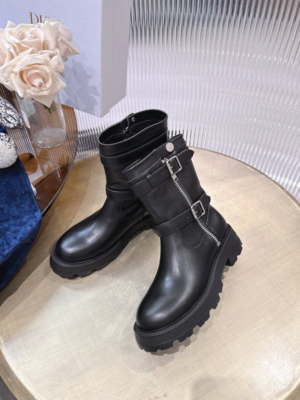 CD 25 short boots black calfskin 438778