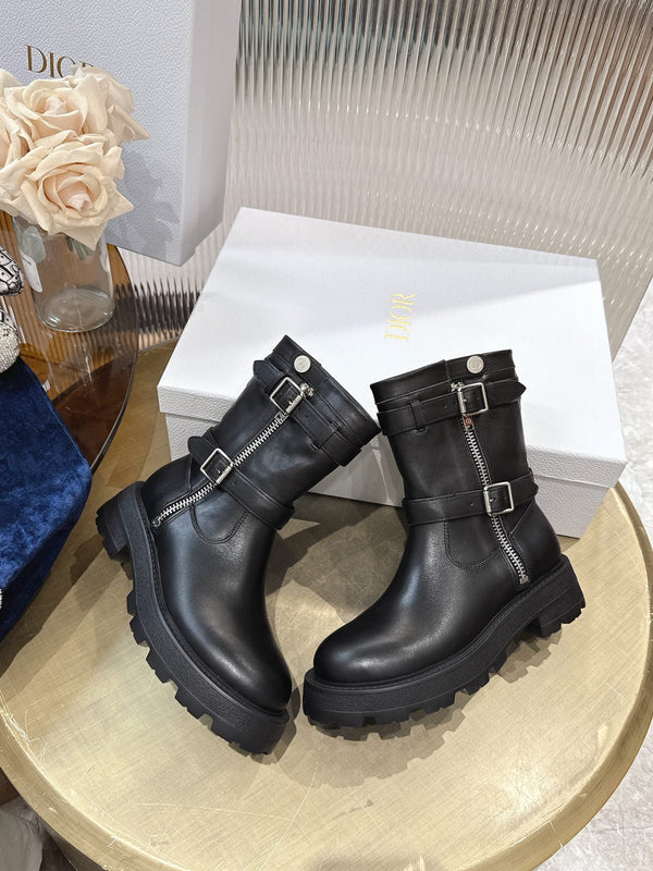 CD 25 short boots black calfskin 438778