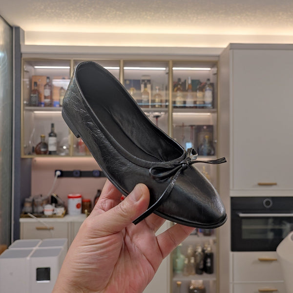 Balen 25 bow ballet flat black sheepskin 184478