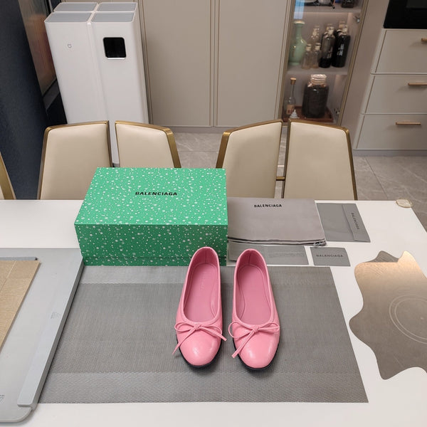 Ballerina Balen 25 con fiocco in pelle di pecora rosa 184480