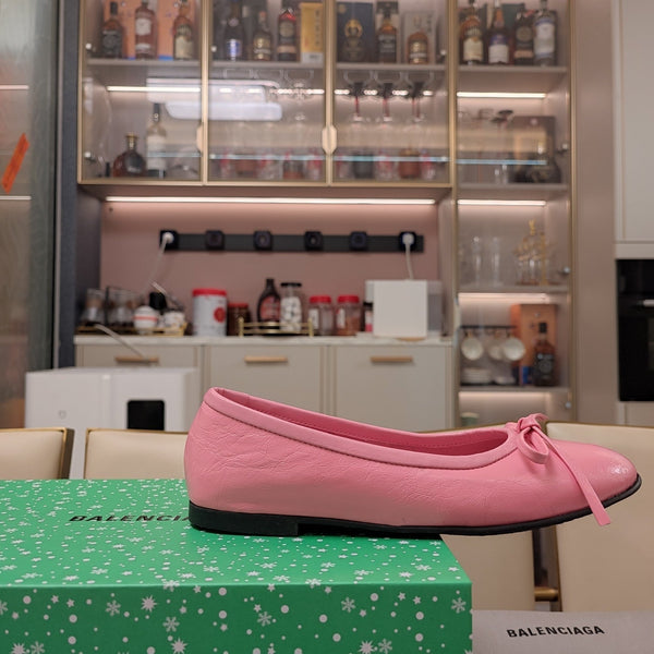 Ballerina Balen 25 con fiocco in pelle di pecora rosa 184480