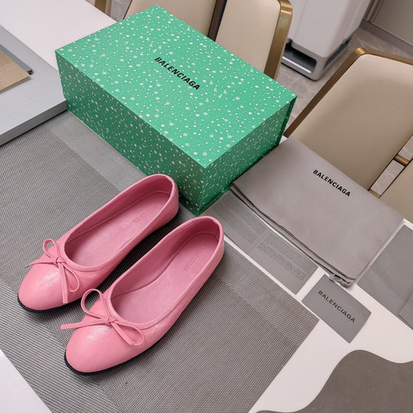 Ballerina Balen 25 con fiocco in pelle di pecora rosa 184480