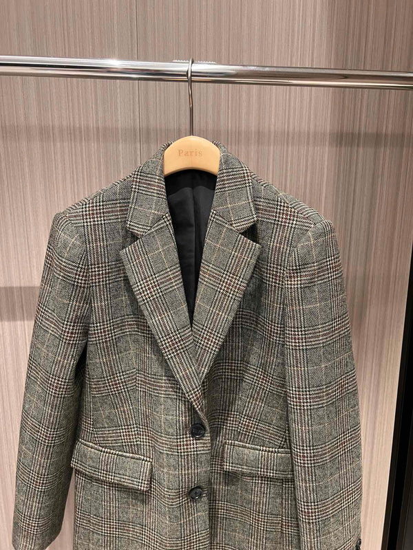 Gucci Plaid Suit Jacket Wool
