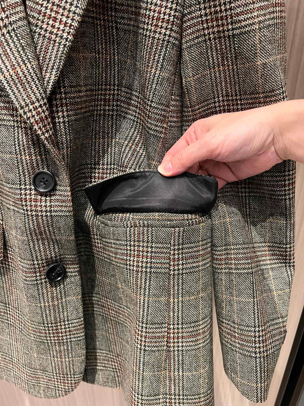 Gucci Plaid Suit Jacket Wool