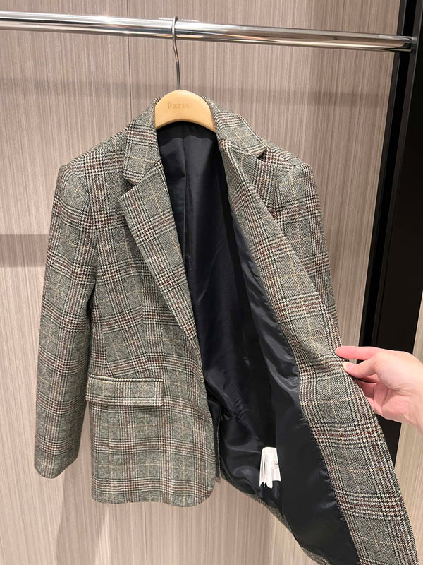 Gucci Plaid Suit Jacket Wool