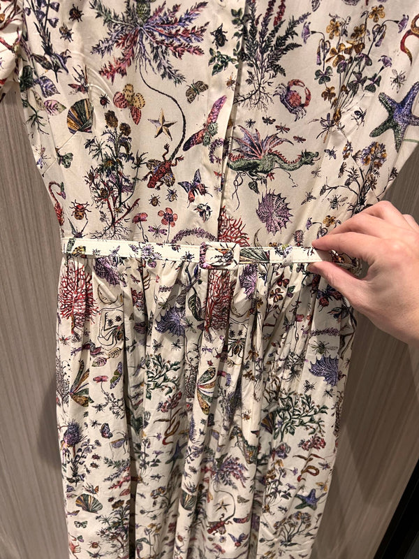 CD Print Long Skirt Multicolor Cotton