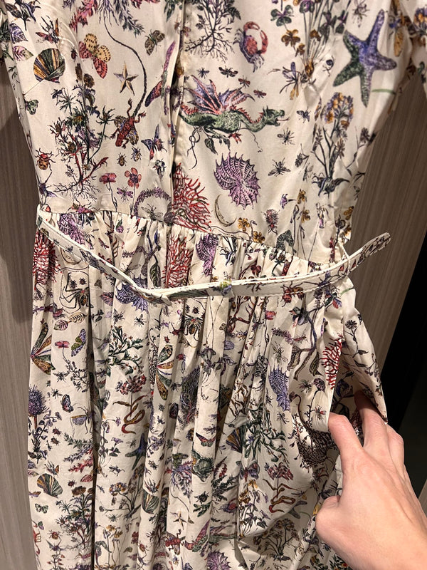 CD Print Long Skirt Multicolor Cotton