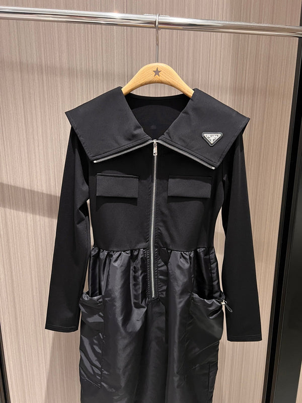 Prada Dress Black Cotton Polyester