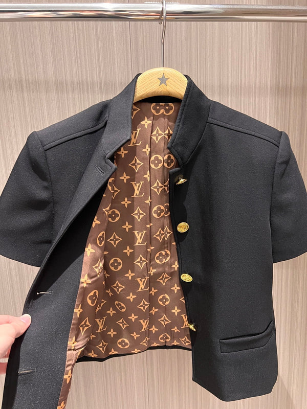 LV Short-Sleeved Jacket Youthful Black Polyester