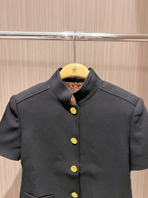 LV Short-Sleeved Jacket Youthful Black Polyester