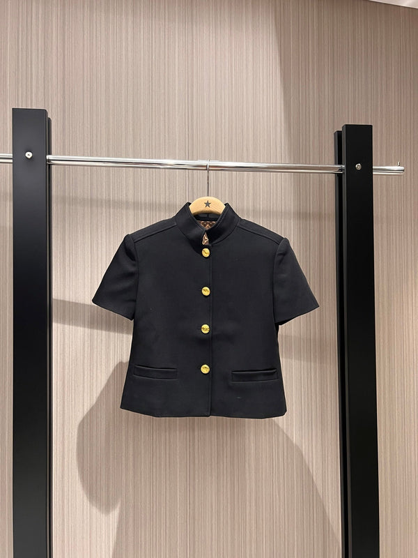 LV Short-Sleeved Jacket Youthful Black Polyester