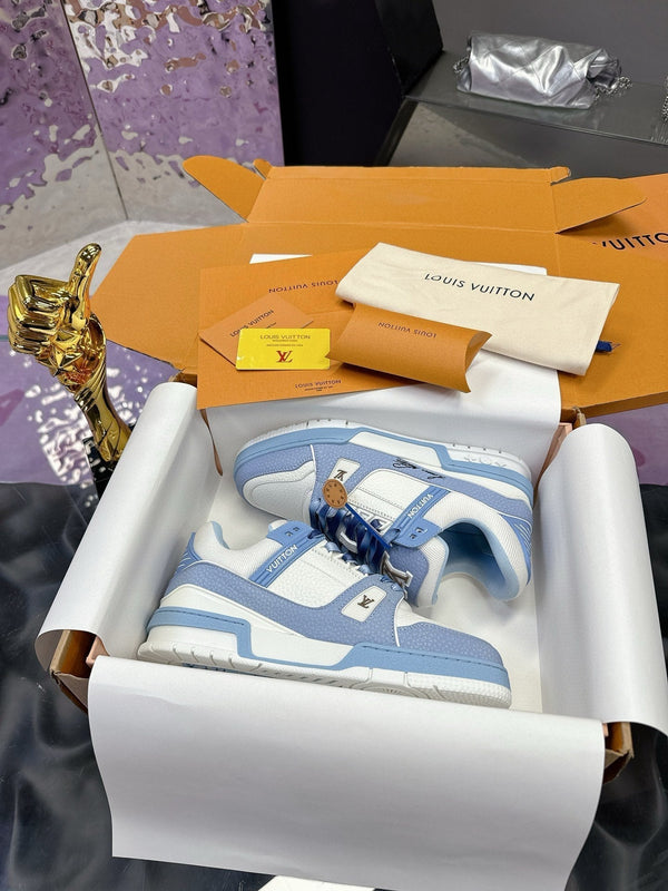 LV Trainer Sneaker Blue Cowhide