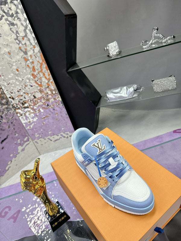 LV Trainer Sneaker Blue Cowhide